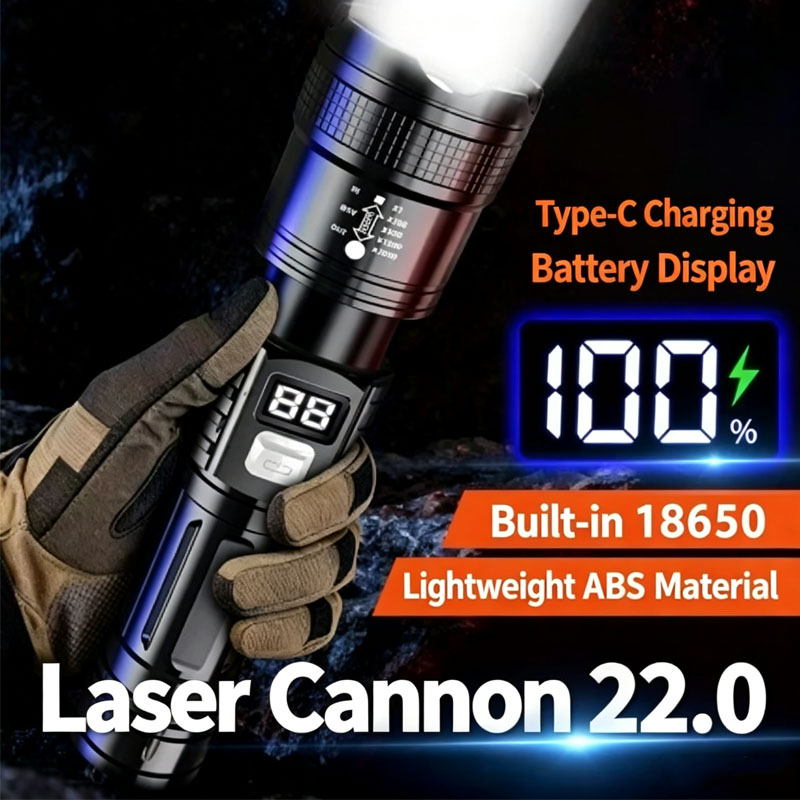 Zoomable Tactical Laser Flashl - Outdoor Adventure Trips recension och pris